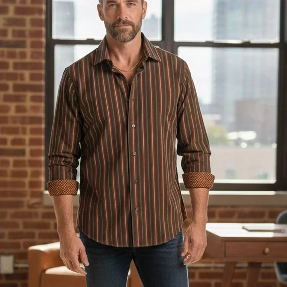 Banana Republic Men’s XL Shirt Vintage Y2K Contrasting Cuffs‎
