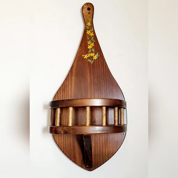 Vintage Cottagecore Handpainted Hanging Shelf