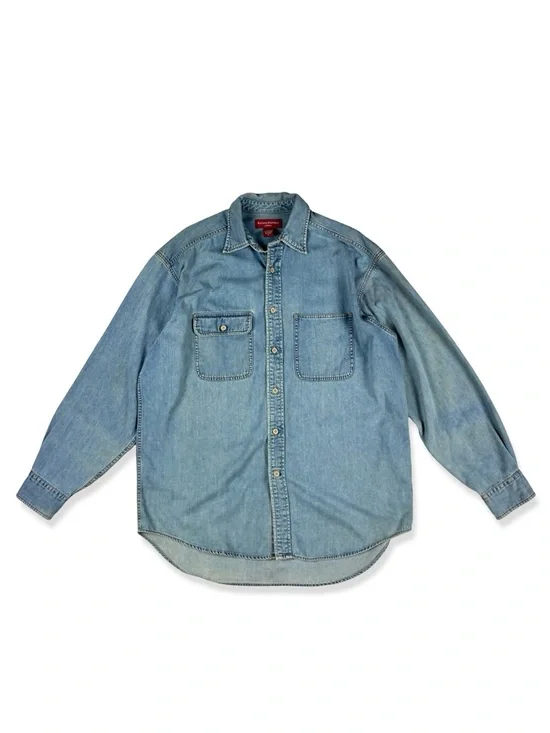Banana Republic Denim Vintage Chambray Button Up Thrashed Shirt