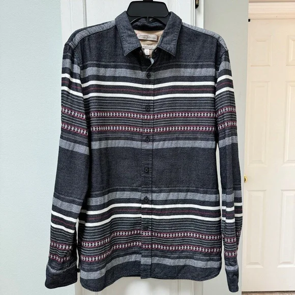 Banana Republic Heritage Collection Button Down Shirt Blanket Stripe M Slim Fit