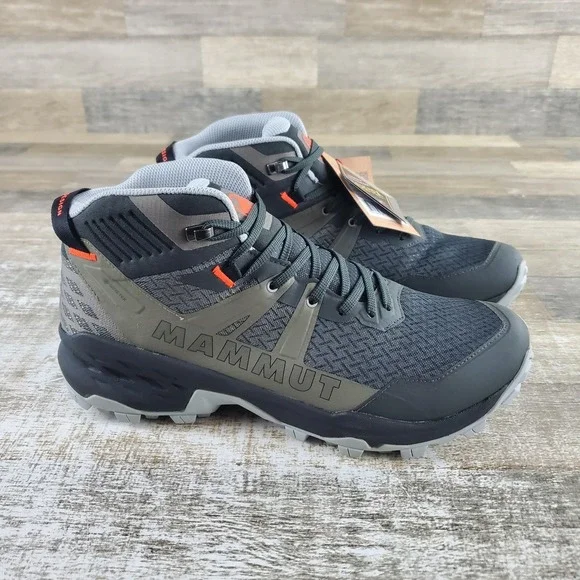 Mammut Sertig II Mid GTX Mens Hiking Shoes Sz 11.5 Athletic Dark Tin Sneakers