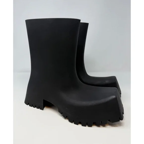 Balenciaga Trooper Rubber Boots Black Size 11 US 44 EU