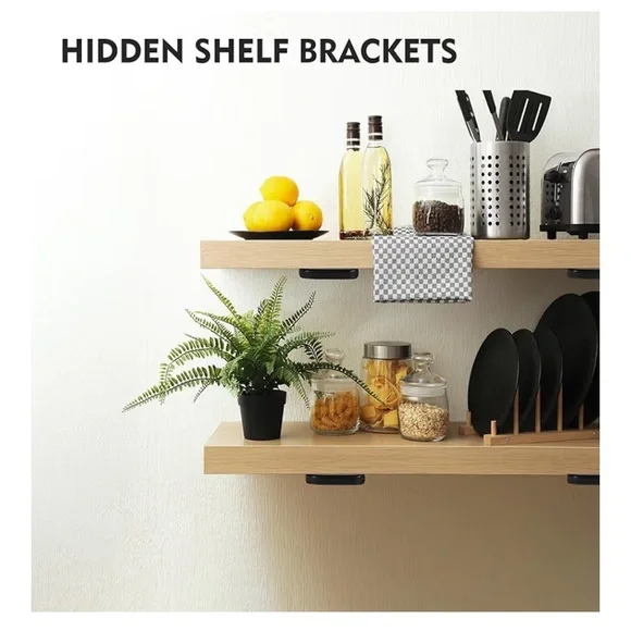 Black Floating Shelf Brackets