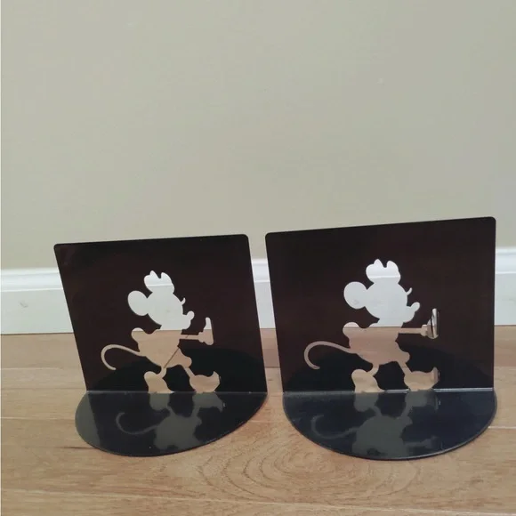 MinnieMouse Black metal Silhouette Bookends Set Of 2
