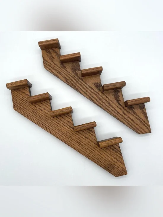 Wooden Staircase Wall Mini Shelves Set Of 2 Trinket Cottage Core Farmhouse
