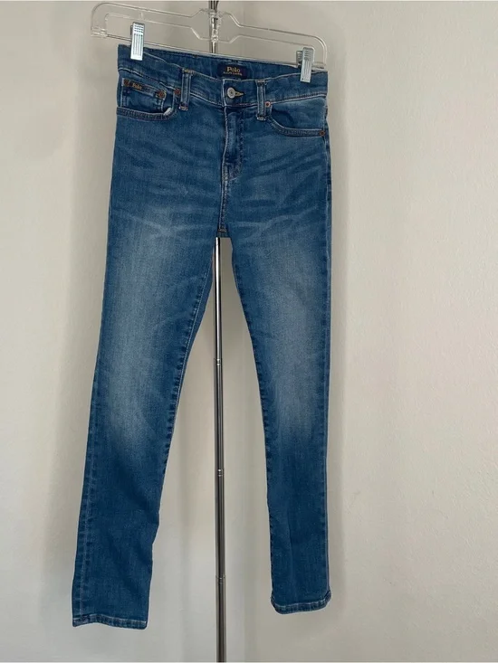 Polo Ralph Lauren Boys 12 Eldridge Skinny Jeans Medium Wash Blue Denim Casual
