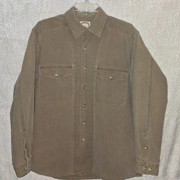 Vintage 80s/90s‎ Banana Republic Safari Work Shirt 100% Cotton Canvas Large