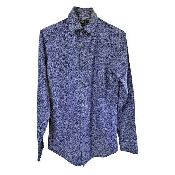Banana Republic Camden Standard Fit Navy Floral Button Down‎ Shirt