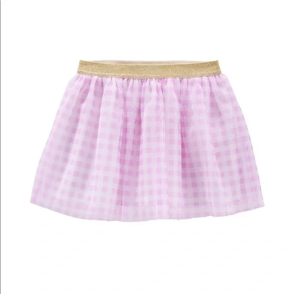 Carter’s NWT tutu skirt purple gingham siZe 3T girls‎