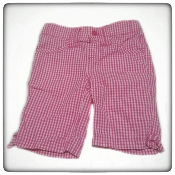Koala Baby Pink & White Plaid Cotton Capris 3-6M