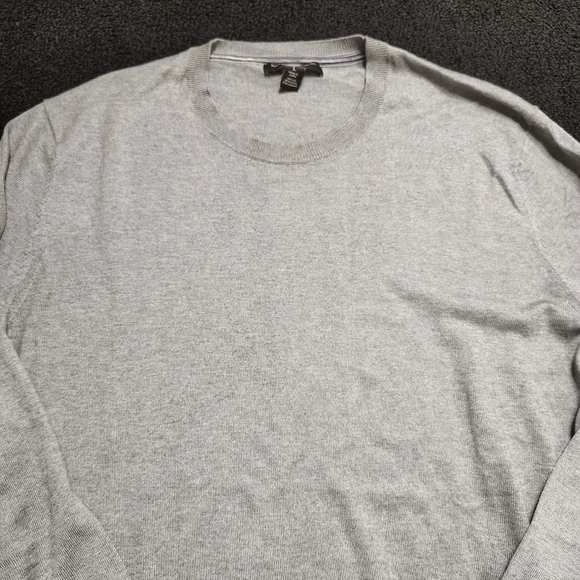 Banana Republic Gray Silk cotton cashmere Blend V Neck Sweater Men's Large