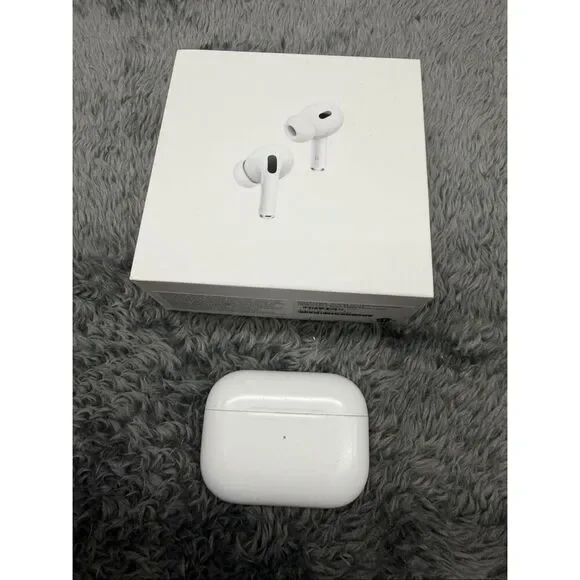 Apple AirPod Pros 2 in excellent shape! Comes with case, cable, packaging, extra