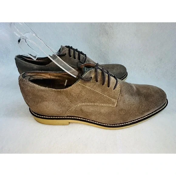 Banana Republic Suede Leather Oxfords Dress Shoes Casual Gray Size‎ 10