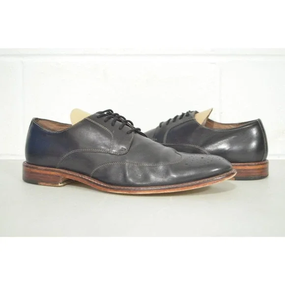 Banana Republic 10.5 M Digby Brogue Black Leather Lace Up Dress Shoes‎