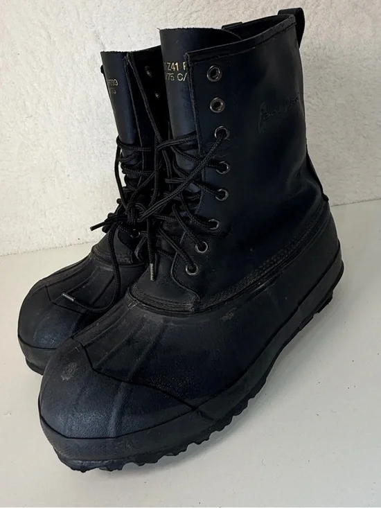 Cool Pac Rainfair Duck Boots Black Waterproof Lace Up Work Boots Mens Size 7