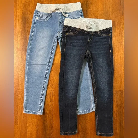 Pull-On Jeggings Bundle | Girl XS (4/5) | Light & Dark Wash Set | Wonder Nation