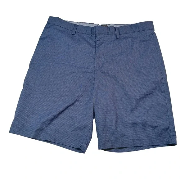 Banana Republic Aiden Club Shorts Mens 36 Navy Blue Textured‎ Stretch Cotton