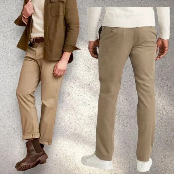 Banana Republic Men’s Aiden Chino Slim Fit Khaki Pants Size 34x30