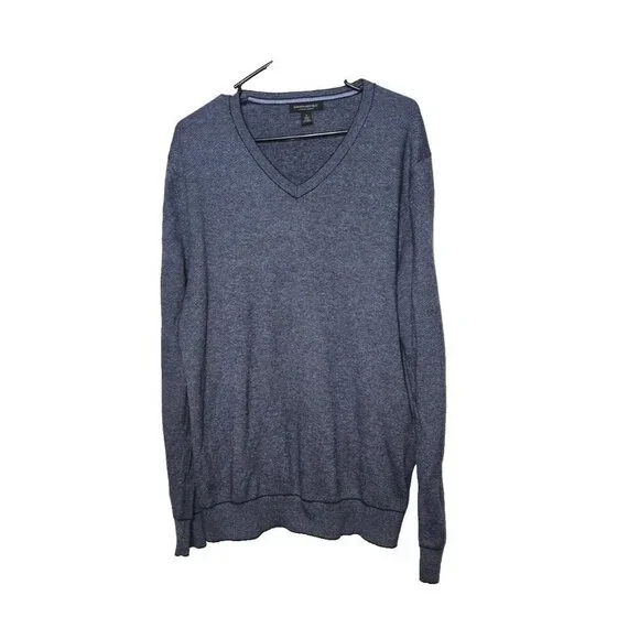 Banana Republic Luxury Blend L Men Blue Pullover Cashmere Silk Blend Breathable