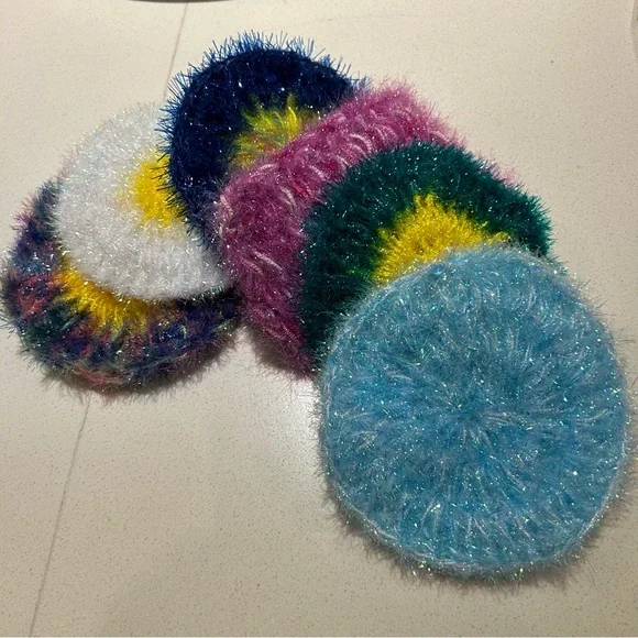 Crochet Korean Dish Scrub Sponge : Set of 2