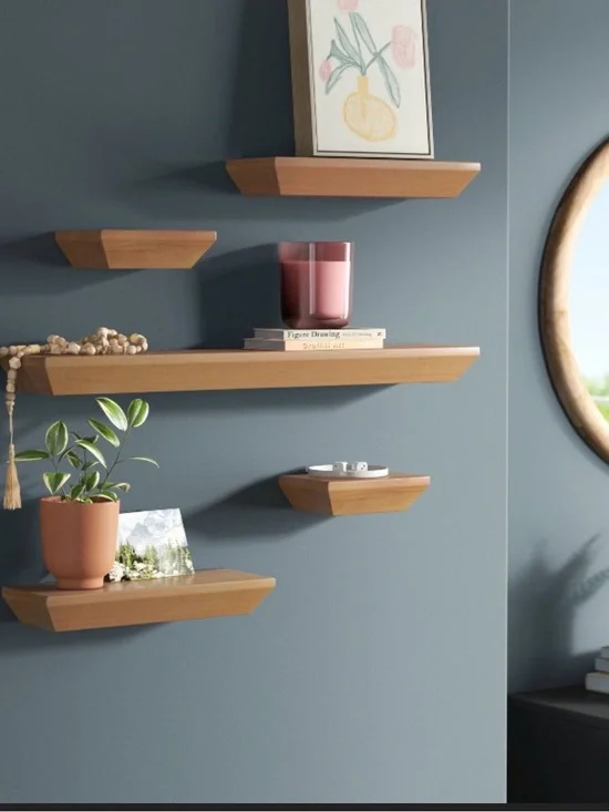 5pc Wedge Shelf Set - Modern & Classy for Home Decor- Threshold- Natural