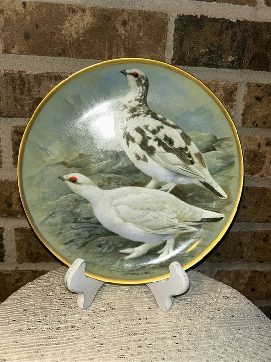 1979 Franklin porcelain Gamebirds of the world By Basil Ede Ptarmigan