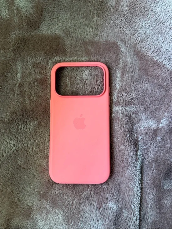 Apple Silicone iPhone Case - Coral Pink
