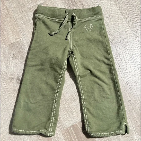 true religion olive green kids caris sweatpants Size 8
