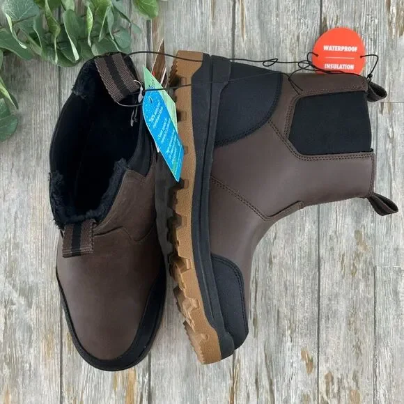 Men's Chelsea Snow Boots Winter Shoes Size 8