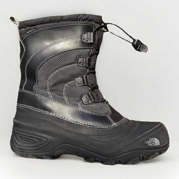 The North Face Boots Mens 7 Alpenglow IV Snow Black Gray Leather Casual NF0A2T5P