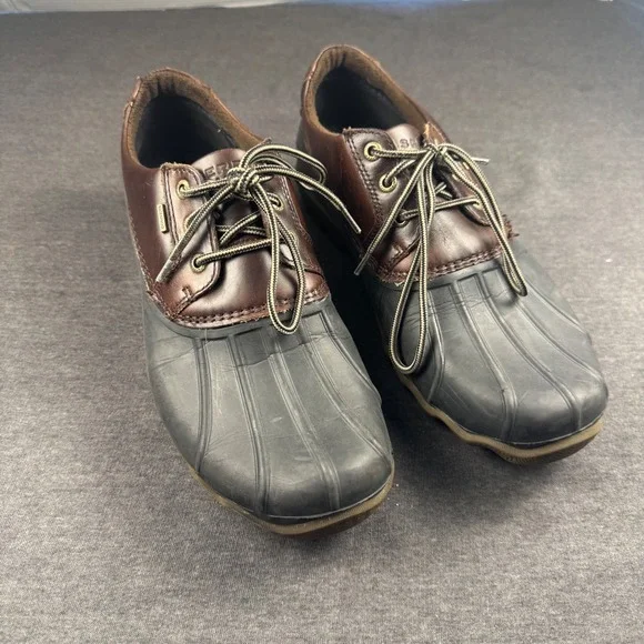 Sperry Top Sider Men10M Waterproof Duck Boots Leather Brown Black‎ Lace Up