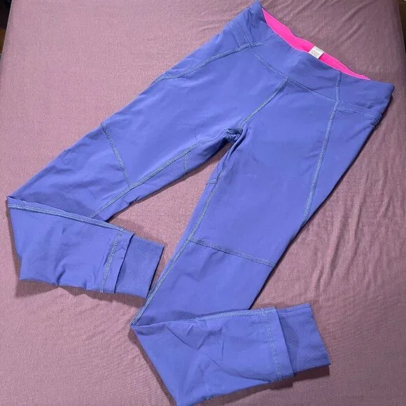 Ivivva (Lululemon) Athletic Legging with Jogger Cuffs in Purple/Indigo - Size 14