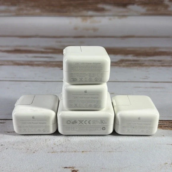 Lot of 5 OEM Apple 12W & 15W USB Power Adapter Wall Charger iPad iPhone A1401