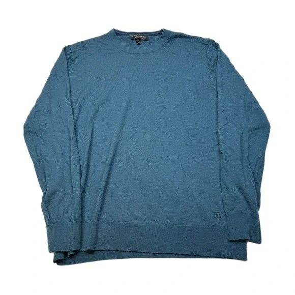 Banana Republic Sweater Mens XL Crew Neck Long Sleeve Knit Pullover‎ Teal