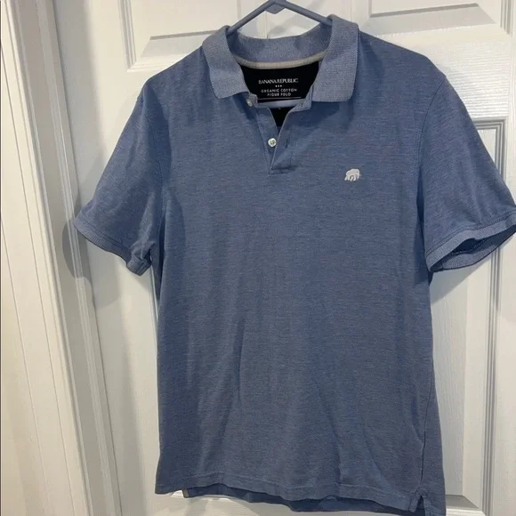 Banana Republic Slate Blue Polo Shirt