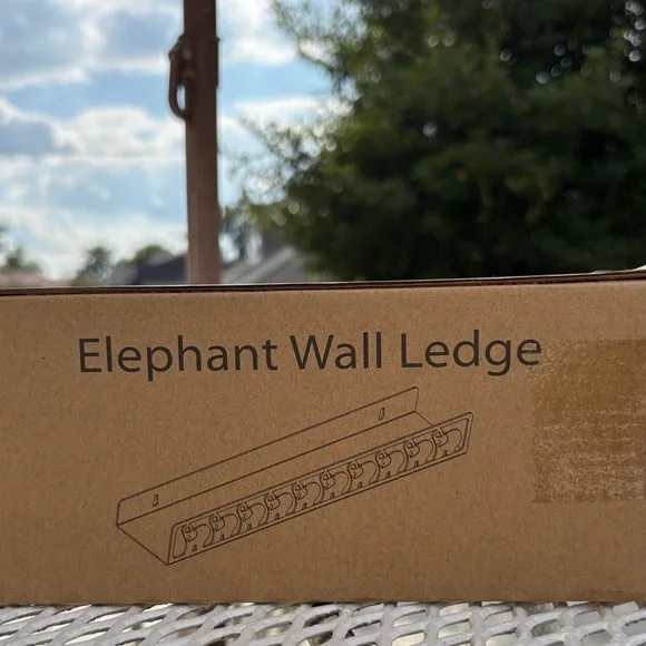 Elephant Wall Ledge for nursery baby room decor. Great baby shower gift!