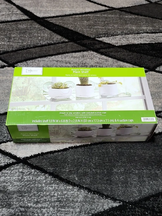 MAINSTAYS ACRYLIC WINDOW PLANT/DECOR SELF
