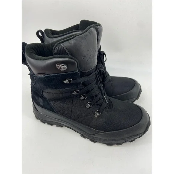 The North Face Boots Men 9.5 Black Chilkat II Waterproof Hiking Winter Insulated