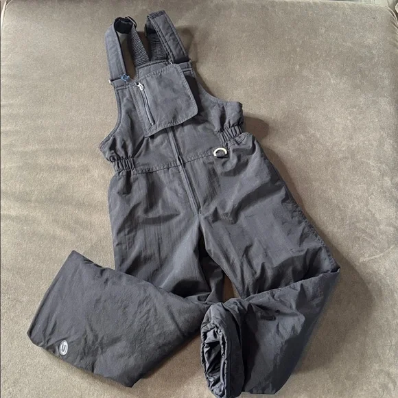 Kids Slalom Black Insulated Overall Snow Bib Toddler Size XL