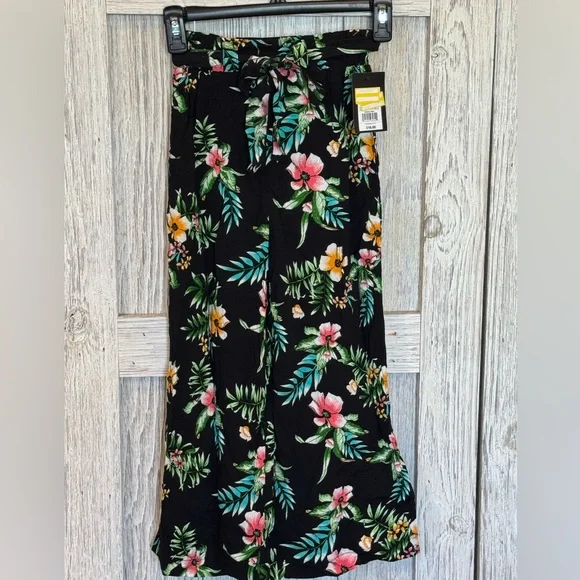 Art Class Vibrant Floral Wide-Leg Pants sz 6/6x NWT