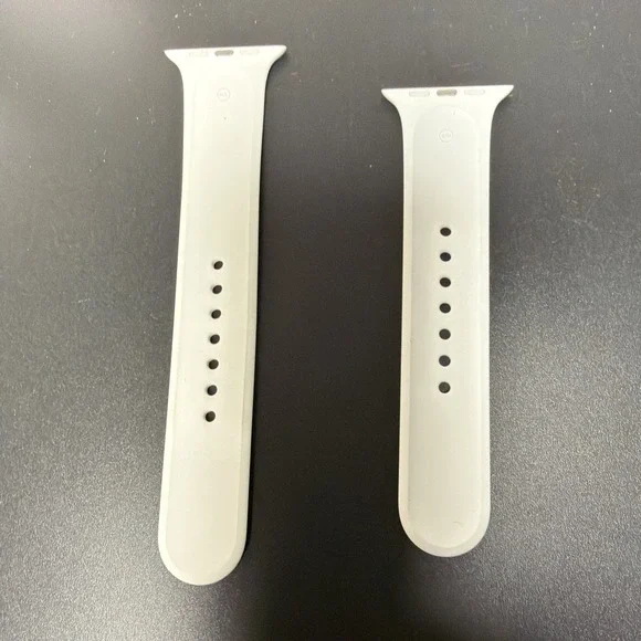 Set Of 2 Genuine Apple 38/40 mm White‎ Watch Band - M/L & S/M Band Side Only