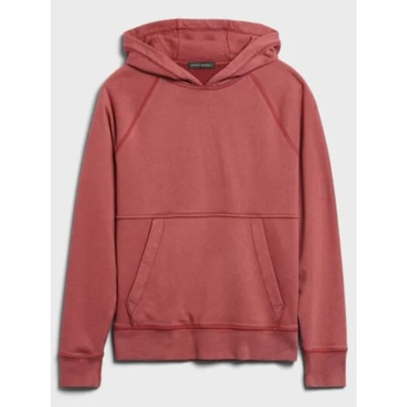 Banana Republic▪️Men's Organic French Terry Brick Red Hoodie