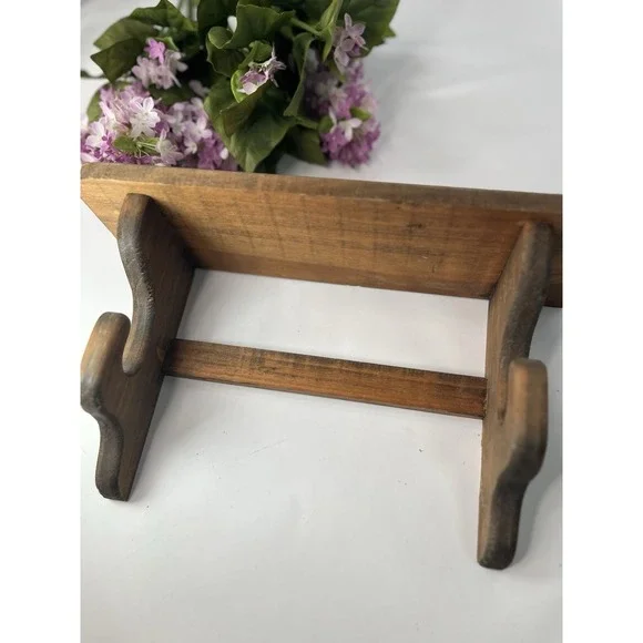 Vintage Wooden Wall Shelf Primitive Cottagecore Grandmacore