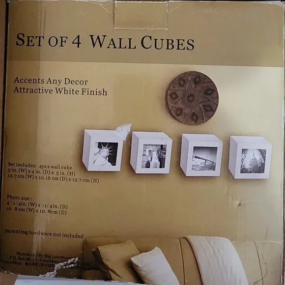 Set of 4 Wall Cubes