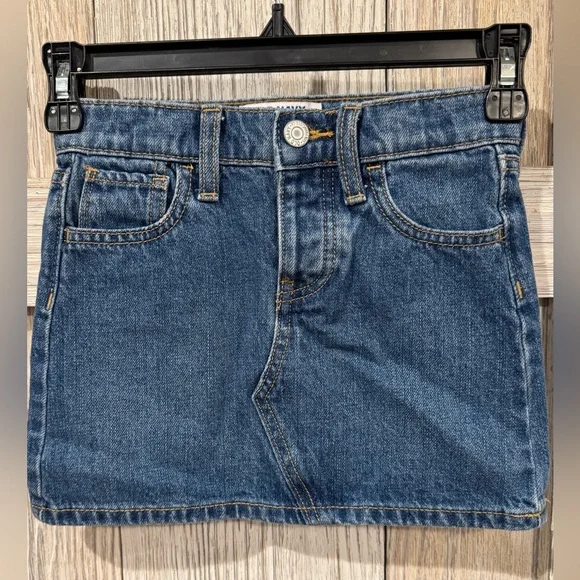 Old Navy Blue Denim Mini Skirt girls sz 5