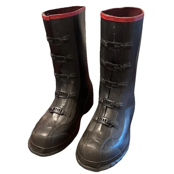 Vintage Ranger Honeywell 8081 Rubber Work Boots Mens Size 12 Waterproof Buckle