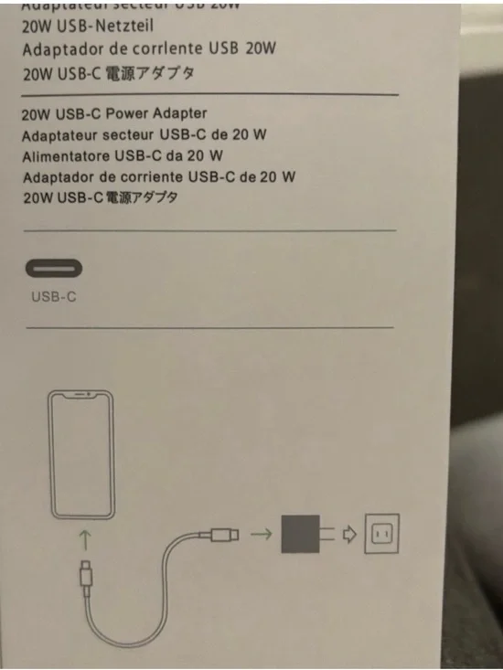 Apple 20W USB-C Power Adapter and USB-C to Lightning Cable - White