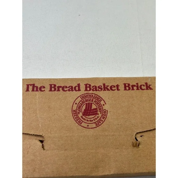 Longaberger Pottery Bread Warmer Brick Red Rectangle Oven Safe NIB