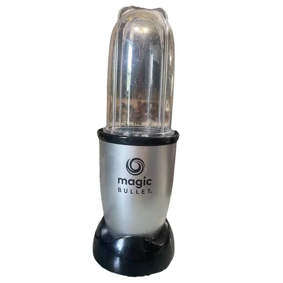 Magic Bullet Blender 250W Silver 16oz Easy Clean Dishwasher-Safe Cup Motor Base