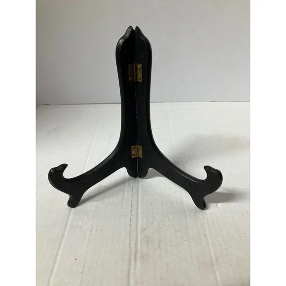 Dark‎ Wood Folding Easel Display Stand for Plates Art Decor
